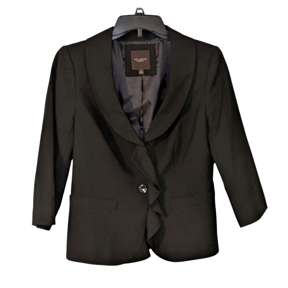The Limited Collection Black Ruffle Front Blazer Jacket Size S‎